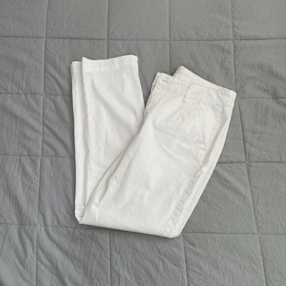 Women Caslon Stretch Cotton Straight Leg in White Size 8 - Picture 1 of 8